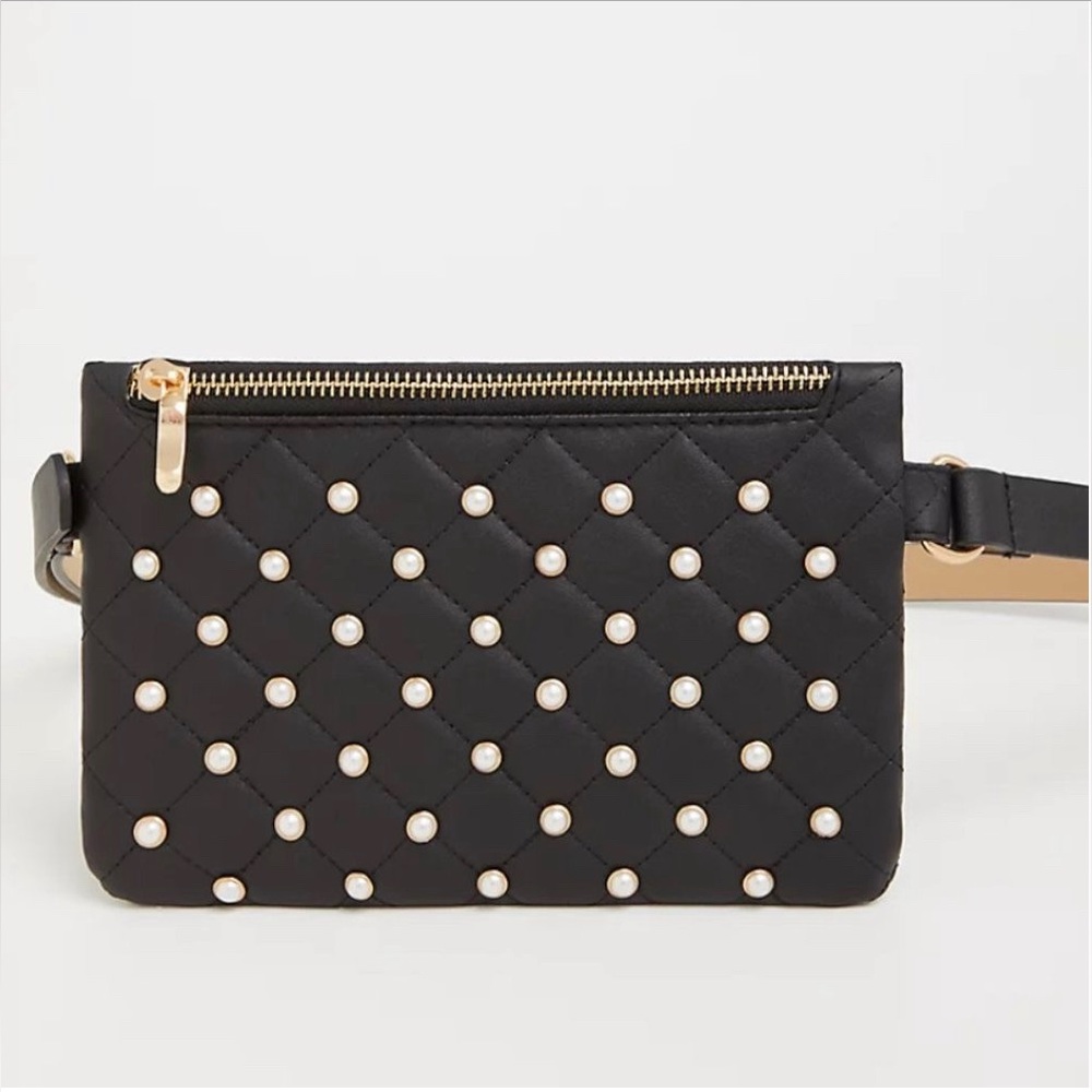 New Torrid Black Quilted Belt Bag